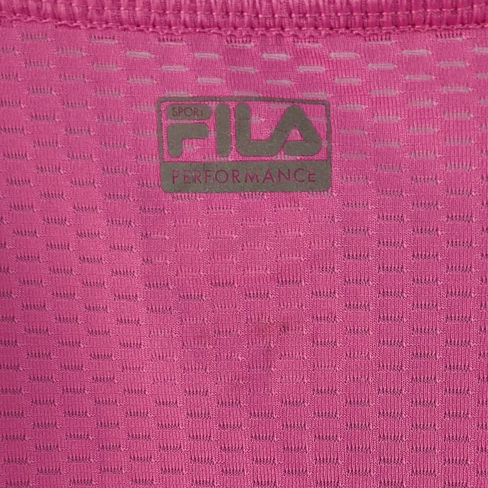 FILA Activewear Top Large Pocket Sz S Fuchsia Black - Picture 10 of 14